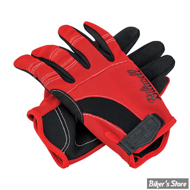 GANTS - BILTWELL - MOTO - COULEUR : ROUGE / NOIR / BLANC - TAILLE S