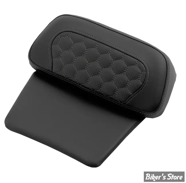DOSSIER DE TOUR PACK - CHOPPED - TOURING 14UP - SADDLEMEN - ROADSOFA HC Honeycomb - H-D CHOPPED TOUR PACK BACKREST PAD HC - NOIR  / COUTURES : GRISES - 814-07C-HC-GOL