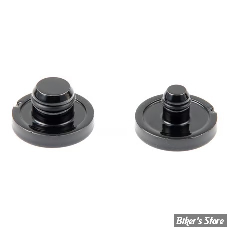 - CACHES AXE DE ROUE AVANT - SOFTAIL M8 18UP - CULT WERK - NOIR - HD-BRO042