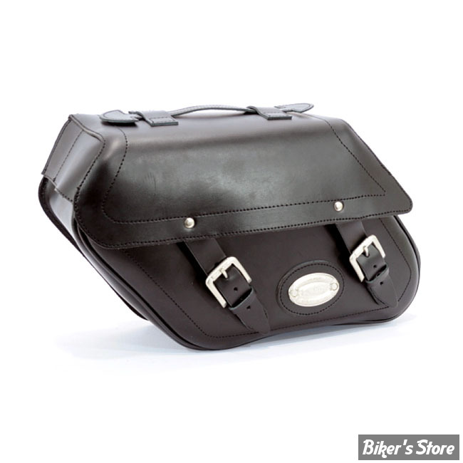 SACOCHES LATERALES - LONGRIDE MOTORCYCLESBAGS - #149 - 27 LITRES - NOIR - MATIERE : CUIR - HCL-149