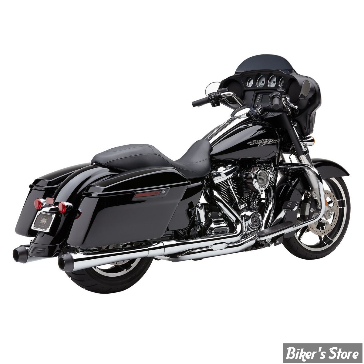 SILENCIEUX COBRA - El Diablo 4" slip-on mufflers - TOURING 17up - CHROME - 6208RB