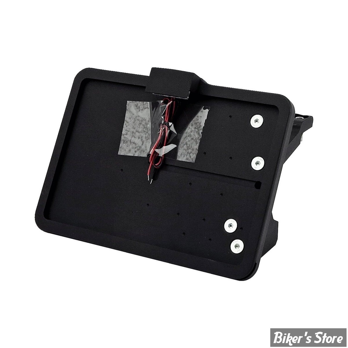 PLAQUE LATERALE - 143 X 210 - SOFTAIL M8 FXDRS 2019UP - CPV - SLIDE-IN LICENSE PLATE - AVEC FEU LARGELIGHT LED - NOIR - 0607B