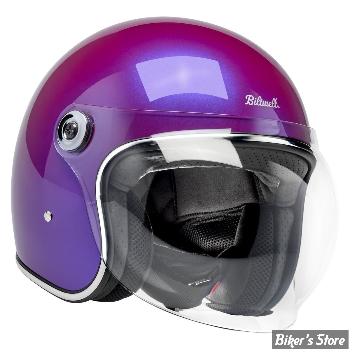 - CASQUE JET - BILTWELL - TAHOE - COULEUR : METALLIC GRAPE - ECE 22.06 - TAILLE L