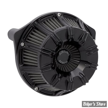 FILTRE A AIR - ARLEN NESS - TOURING 02/07 / SOFTAIL 01/15 / DYNA 04/17 / TWINCAM CARBU CV 99/06 - INVERTED AIR CLEANER KIT - 10-GAUGE - ALL BLACK - 600-010