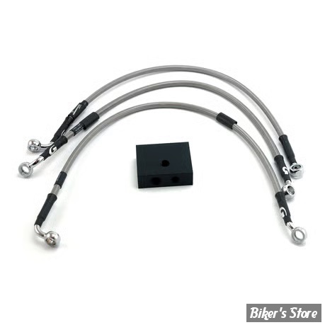 - DURITE DE FREIN AVANT - DYNA FXDF 14/17 ABS - LONGUEUR : +000 - 2 DISQUES - OEM 44084-12A - GOODRIDGE - INOX - HD0200-3FC-CL