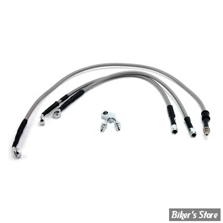 - DURITE DE FREIN AVANT - FLSTN/C 15/17 / FLS 15/17 ABS - LONGUEUR : +000 - OEM 41800320 / 41800305  - GOODRIDGE - INOX - HD0214-3FC-CL