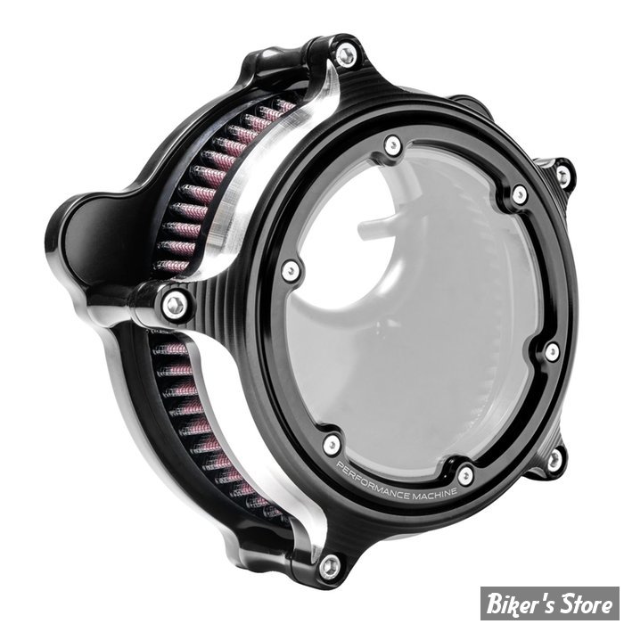 - FILTRE A AIR - PERFORMANCE MACHINE - BT93UP / SOFTAIL 01/15 / DYNA 04/17 / TOURING 02/07 - EVOLUTION & TWINCAM - VISION - CONTRAST CUT - 0206-2157-BM