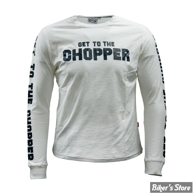 TEE-SHIRT MANCHES LONGUES - 13 1/2 - GET TO THE CHOPPER - BLANC - TAILLE 2XL