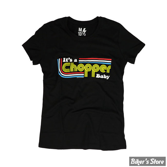 TEE-SHIRT - 13 1/2 - IT'S A CHOPPER BABY - NOIR - TAILLE S