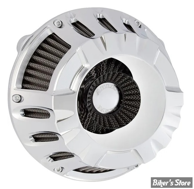 FILTRE A AIR - A.NESS - MILWAUKEE EIGHT 2023UP - INVERTED SERIES AIR CLEANER - DEEP CUT - FINITION : CHROME - 600-228