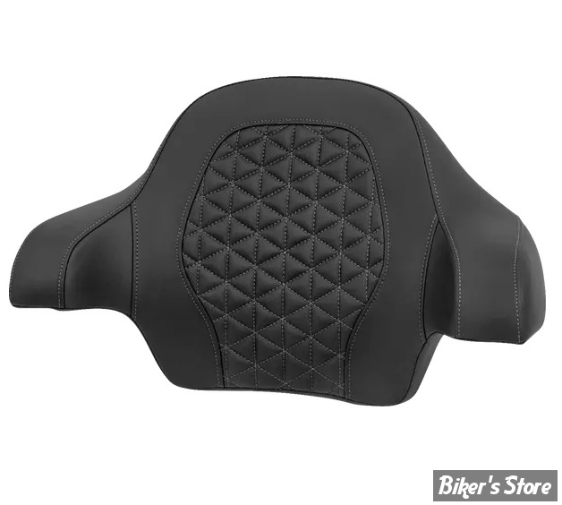 DOSSIER DE TOUR PACK - KING - TOURING 14UP - SADDLEMEN - Roadsofa™ Tri Gripper Tour Pack Backrest Pad - NOIR  / COUTURES : GRISES - 814-07-21102