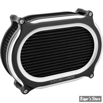FILTRE A AIR - A.NESS - MILWAUKEE EIGHT 2023UP -  Stage II Oval Upgrade air cleaner kit - FINITION : NOIR CONTRAST - 600-208