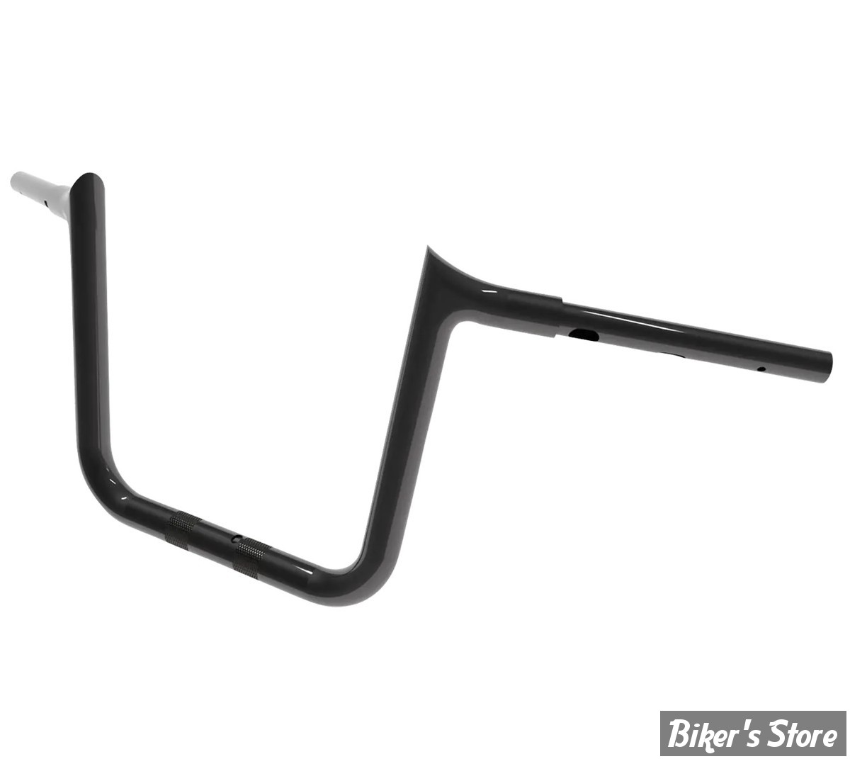 GUIDON 32mm SUR RISERS 32MM - HAUTEUR : 35.40CM / 14" - MAGNUM - VIKING WARRIOR  Handlebar - Bagger  32MM / 1 1/4" - FLTRX 23UP / SOFTAIL 25UP - NOIR BRILLANT - 4HB-2714