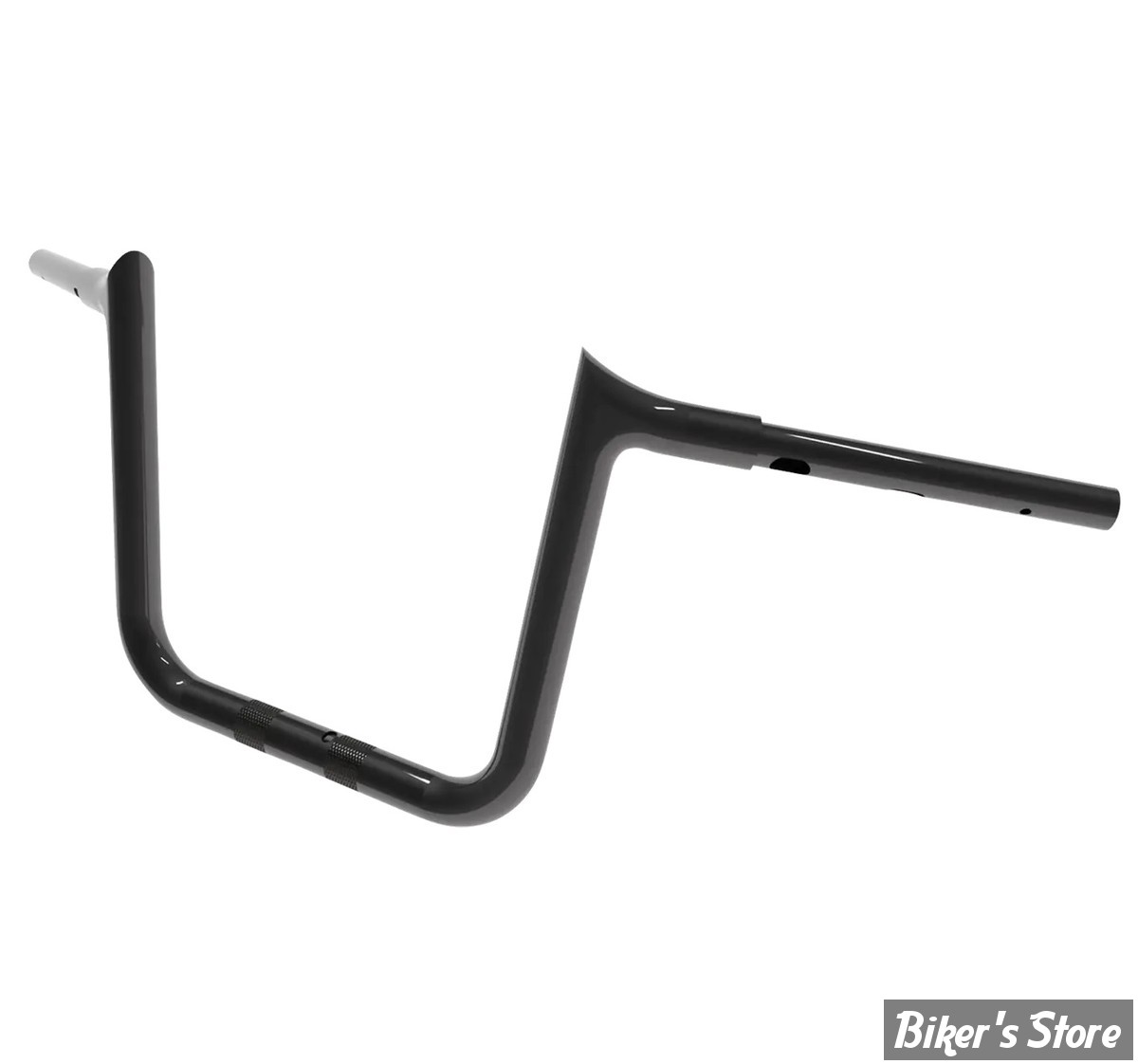 GUIDON 32mm SUR RISERS 32MM - HAUTEUR : 40.00CM / 16" - MAGNUM - VIKING WARRIOR  Handlebar - Bagger  32MM / 1 1/4" - FLTRX 23UP / SOFTAIL 25UP - NOIR BRILLANT - 4HB-2716