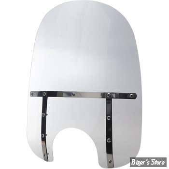 PARE BRISE DÉTACHABLE - MEMPHIS SHADES - MEMPHIS FATS - DÉCOUPE DE PHARE DE 5"3/4 À 7" - HAUTEUR 21" / 53.5CM - TRANSLUCIDE - MEM3410