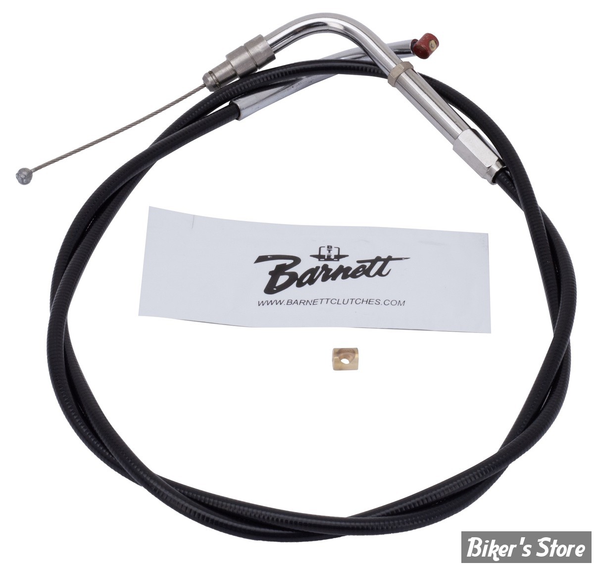 CABLE DE TIRAGE POUR BIGTWIN & SPORTSTER AVEC MIKUNI HSR 42/45 - LONGUEUR : 89 CM - 1996UP - BARNETT - NOIR - 101-31-30009