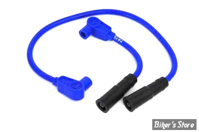 FILS DE BOUGIES -  TAYLOR / SUMAX - SOFTAIL 84/99 / FL, FX 65/86 / DYNA 91/98 / SPORTSTER 71/85 - 8.2MM THUNDERVOLT SPARK PLUG WIRE SET - BLEU - 69631