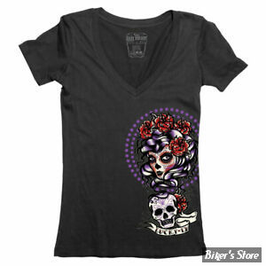 TEE-SHIRT - LUCKY 13 - SHADOW LADY - NOIR - TAILLE L