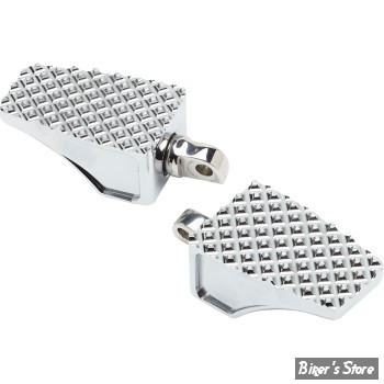 L.A CHOPPERS - REPOSE PIEDS - County Line FOOT PEGS - FINITION CHROME - LA-P100-00C