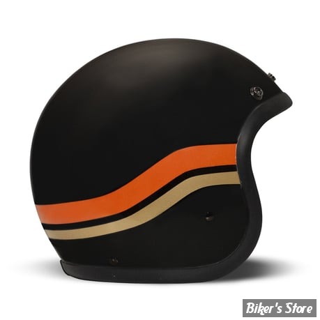 - CASQUE JET - DMD - RETRO - COULEUR : NOIR MAT SUNSET - ECE 22.06 - TAILLE S