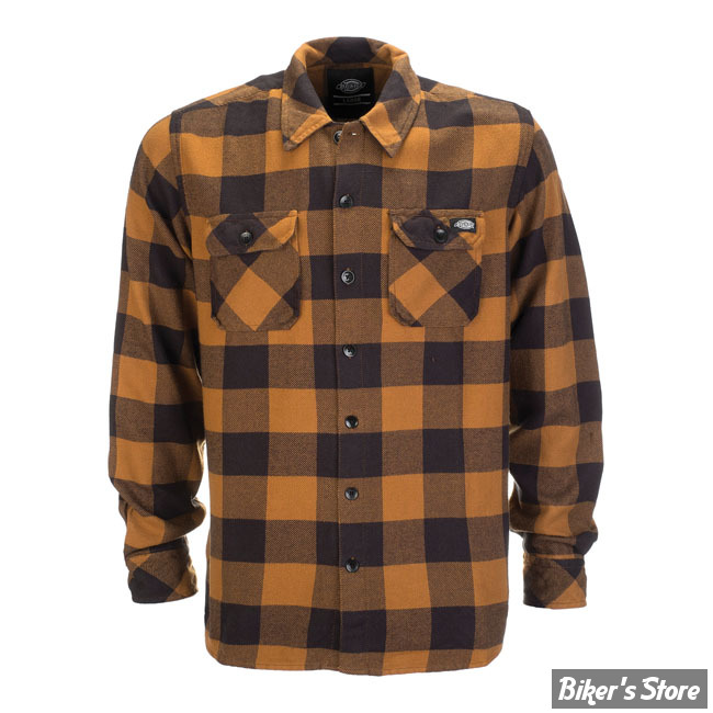 CHEMISE MANCHES LONGUES - DICKIES - NEW SACRAMENTO - BROWN DUCK / MARRON - TAILLE S