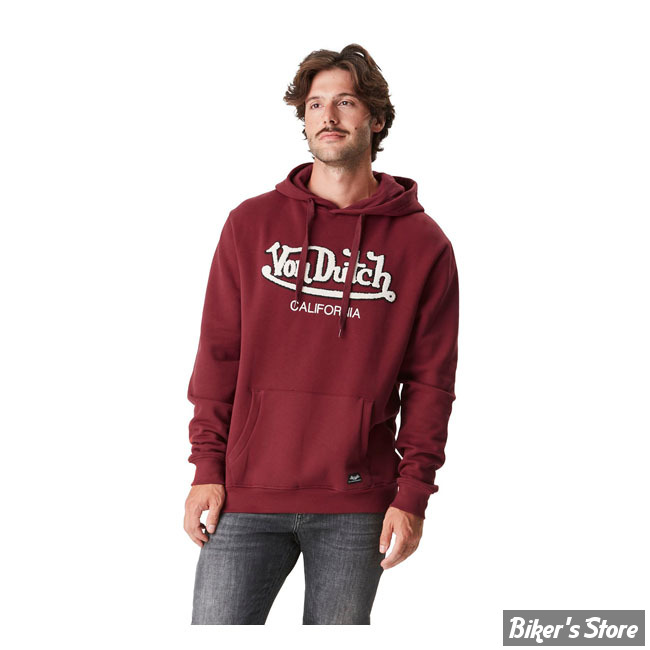- SWEAT SHIRT A CAPUCHE - VON DUTCH - Bart hoodie - Bordeaux - TAILLE L