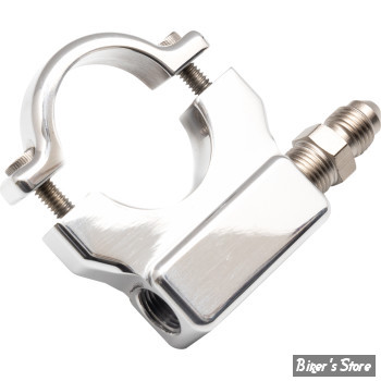 SUPPORT DE MANOMÈTRE D'HUILE POUR GUIDON DE : 1" / 25,40 MM - FEULING - CHROME - 9051