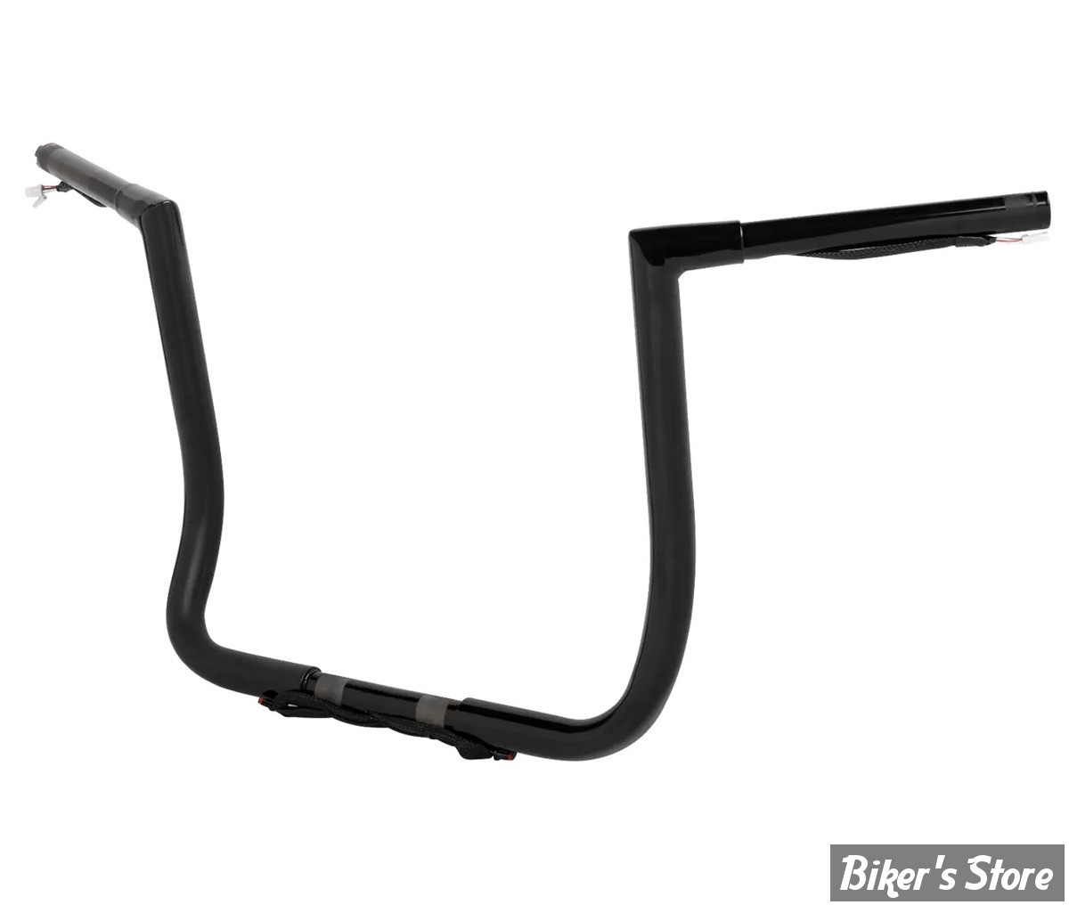 GUIDON 32MM SUR RISERS 25.40MM / GUIDON APEHANGER - HAUTEUR : 35.40CM / 14" - LA CHOPPERS - Twin Peaks Handlebar - TOURING FLHT/FLHX 96/23 - NOIR BRILLANT - LA-7361-14BW