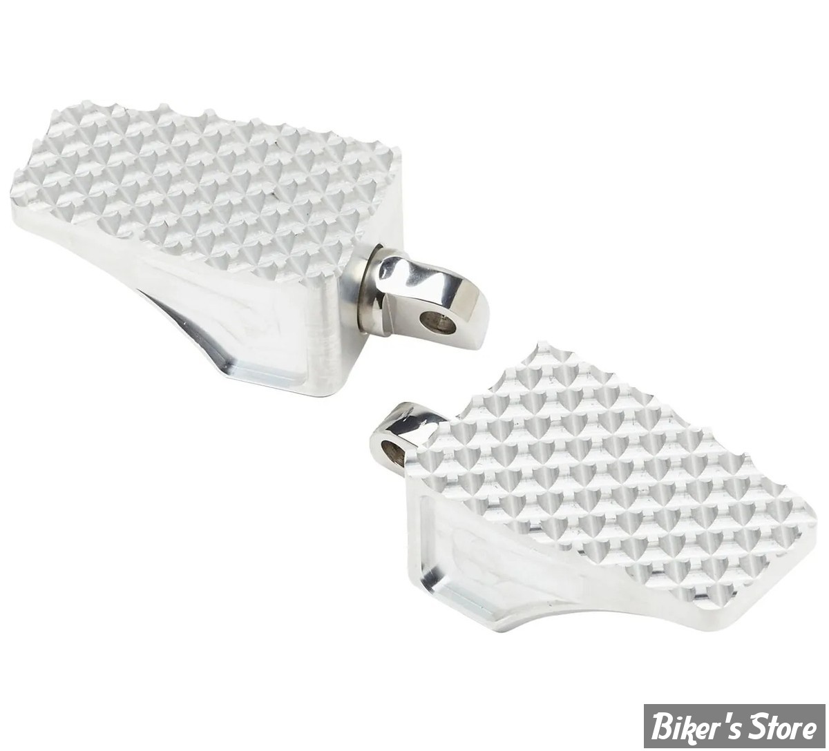 L.A CHOPPERS - REPOSE PIEDS - County Line FOOT PEGS - FINITION ALU BRUT - LA-P100-00