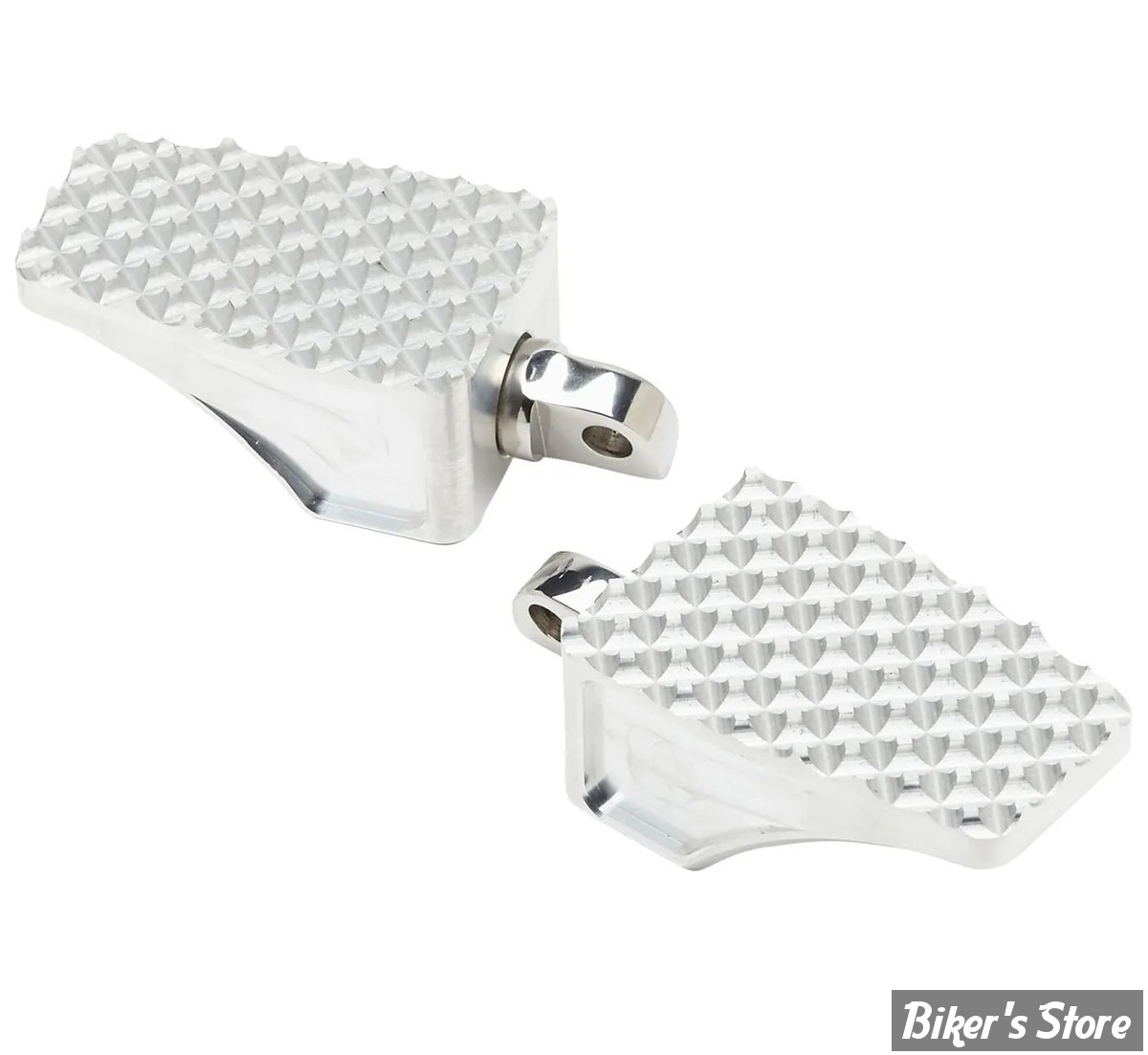  REPOSES PIEDS AVANT - L-A CHOPPERS - County Line Foot Pegs - FINITION : ALU BRUT - LA-P100-01