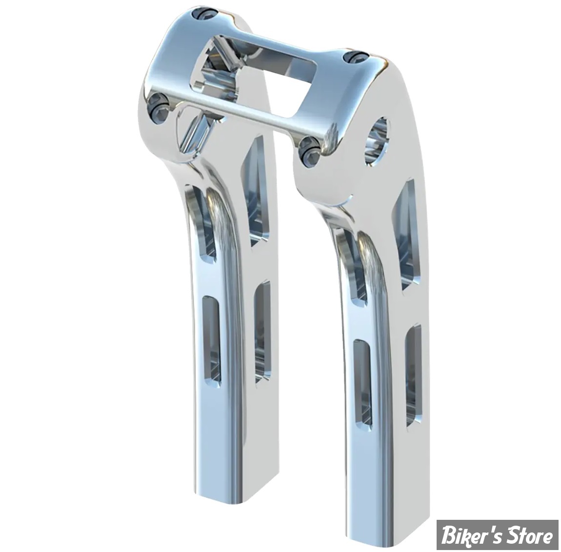 POUR GUIDON DE Ø 25,40 MM - MAGNUM STERLING CHROMITE - SOFTAIL M8 18UP - Ghost Risers - HAUTEUR : 25.40 CM /10" - SOFTAIL CLAMP - CHROME - 3R-0110