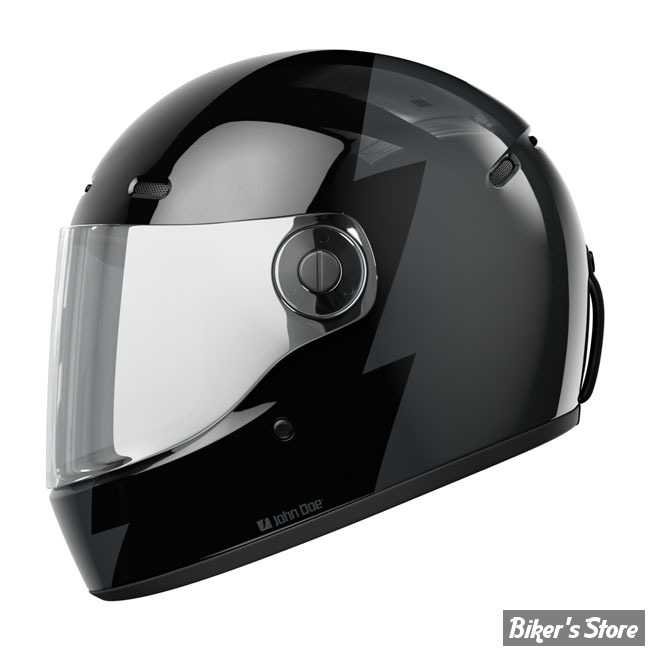 CASQUE INTEGRAL - JOHN DOE - JD ONE / ECE R22.06 - SIGNATURE BLACK / GREY - TAILLE XS