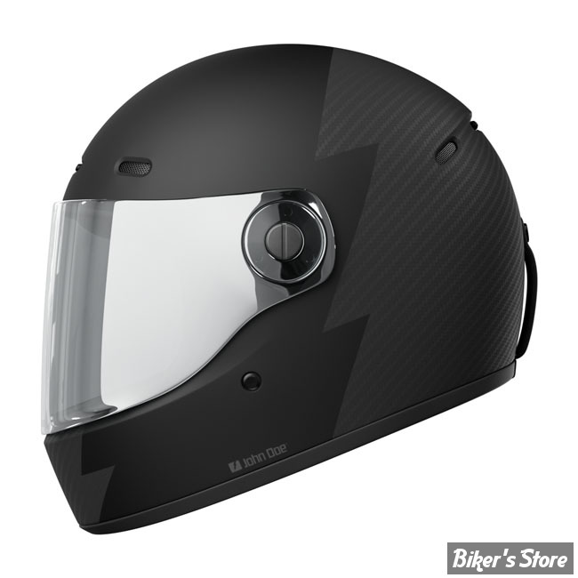 CASQUE INTEGRAL - JOHN DOE - JD ONE - SIGNATURE FROZEN / ECE R22.06 - BLACK / CARBONE - TAILLE XS