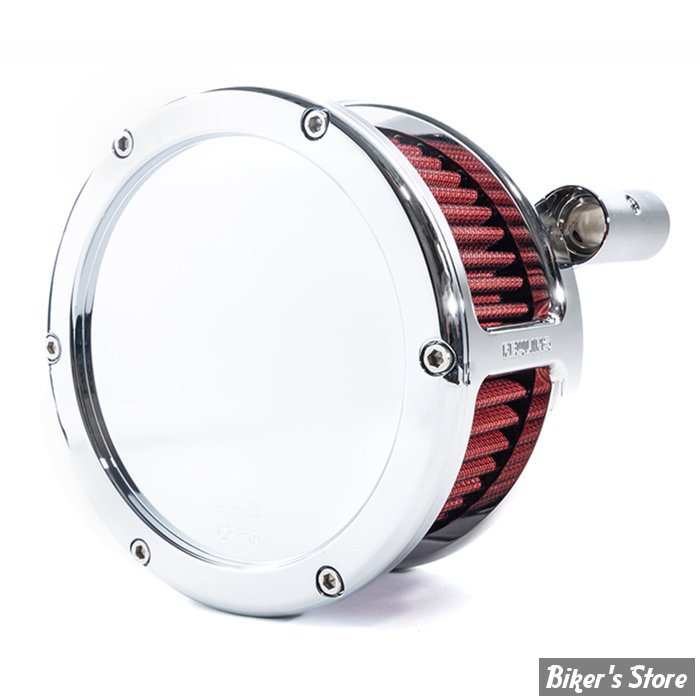 FILTRE A AIR FEULING - TOURING 08/16 / SOFTAIL 16/17 / DYNA FXDLS 16/17 - STANDARD BA AIR CLEANER KIT - STANDARD BA AIR CLEANER KIT - SOLID - FILTRE ROUGE / CHROME - 5457