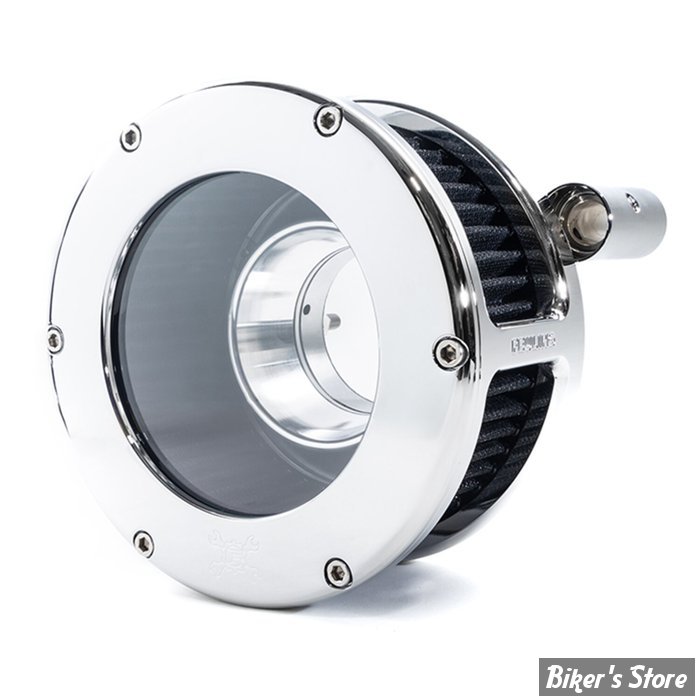 FILTRE A AIR FEULING - DYNA 99/17 / SOFTAIL 00/15 / TOURING 99/07 - STANDARD BA AIR CLEANER KIT - STANDARD BA AIR CLEANER KIT - CLEAR COVER - FILTRE NOIR / CHROME - 5548