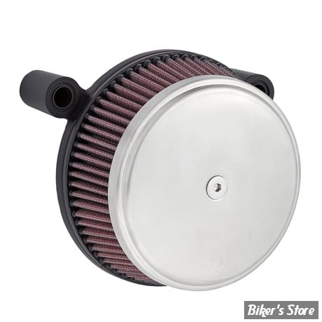 FILTRE A AIR -  ARLEN NESS - STAGE 1 - XL88UP - Big Sucker air cleaner kit - FILTRE ROUGE STANDARD - LISSE - INOX brossé - 18-742