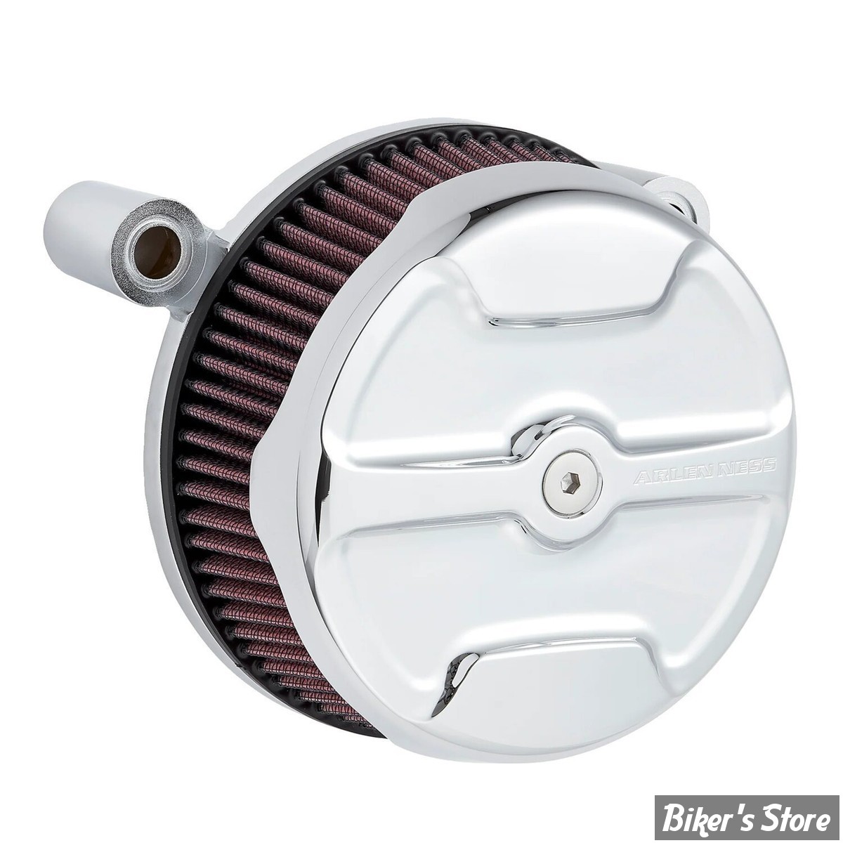 FILTRE A AIR -  ARLEN NESS - STAGE 1 - XL88UP - Big Sucker air cleaner kit - FILTRE ROUGE STANDARD - Knuckle - CHROME - 18-759