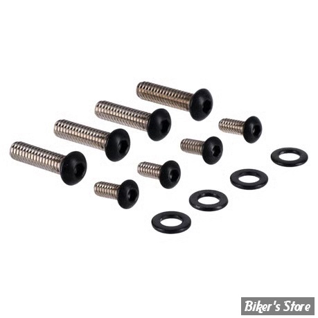 ECLATE L - PIECE N° 12 - KIT VISSERIE DE BOITIERS - OEM 3658 / 2261 -  SCREWS4BIKES - NOIR MAT - LA.HD.1.swm