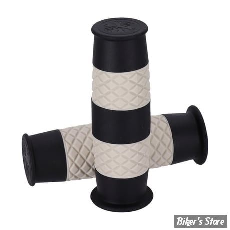 POIGNEES ADAPTABLES - 13 1/2 - Outlaw - GUIDON DE 7/8" / 22MM - NOIR / BLANC