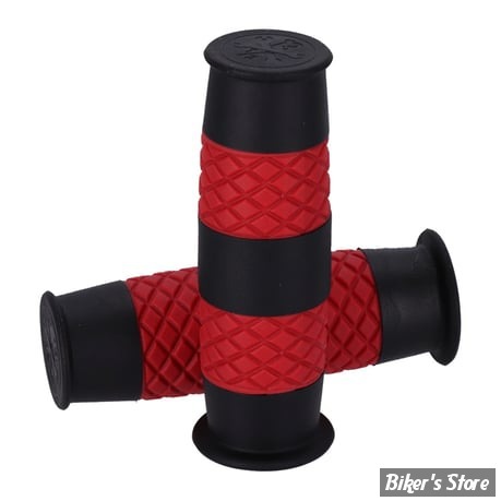 POIGNEES ADAPTABLES - 13 1/2 - Outlaw - GUIDON DE 7/8" / 22MM - NOIR / ROUGE