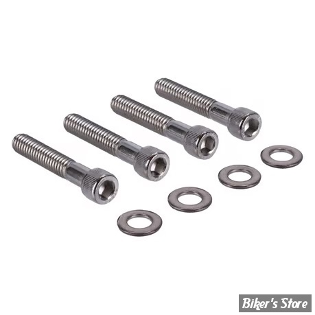 ECLATE O - PIECE N° 04B - KIT VISSERIE DE GARDE BOUE AVANT - OEM 10500015 - SOFTAIL FLDE / FLFB / FLHC / FLSL - SCREWS4BIKES - INOX POLI - FF.HD.5.va