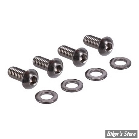 ECLATE O - PIECE N° 04B - KIT VISSERIE DE GARDE BOUE AVANT - OEM 10200661 - SOFTAIL FXLRS 2020UP - SCREWS4BIKES - INOX POLI - FF.HD.9.sw