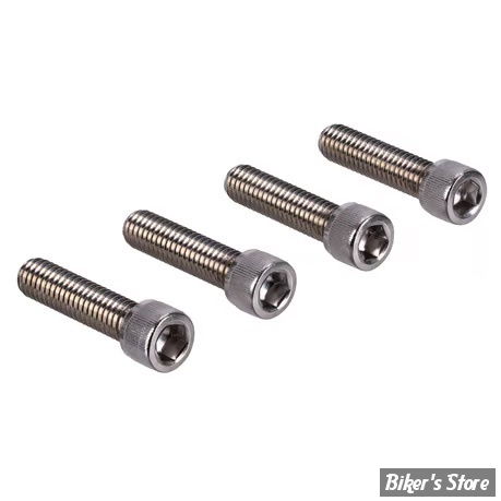 VISSERIE DE PLATINE DE RISERS - OEM 4350A - 3/8-16 X 1-1/2" UNC - SCREWS4BIKES - INOX / NOIR BRILLANT - LK.HD.1.va