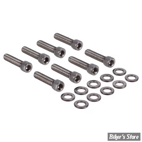 ECLATE H - PIECE N° 20 - VISSERIE D'EMBASE DE POUSSOIRS - TWINCAM 99UP / XL 04UP / XR1200 - OEM 4741A - SCREWS4BIKES - INOX POLI - LB.HD.2.va