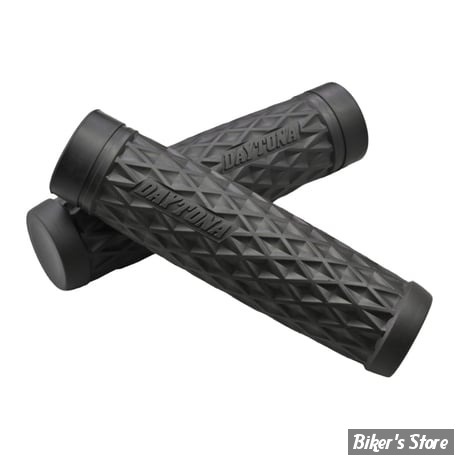 POIGNEES CAOUTCHOUC - ∅ 1" / 25,40MM - DAYTONA - GRID - NOIR - 709130