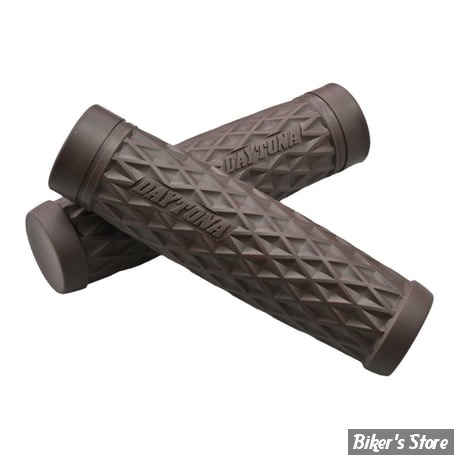 POIGNEES CAOUTCHOUC - ∅ 1" / 25,40MM - DAYTONA - GRID - MARRON - 709131