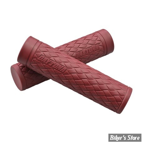 POIGNEES CAOUTCHOUC - ∅ 1" / 25,40MM - DAYTONA - KNIT - ROUGE FONCE - 709135