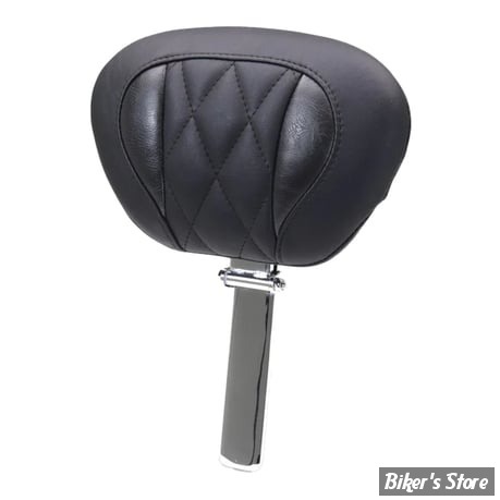 - SELLE MUSTANG - Super Touring seat. Deluxe Diamond - TOURING 2023UP - DOSSERET PILOTE UNIQUEMENT - NOIR / DIAMOND / COUTURES : NOIR - 89460