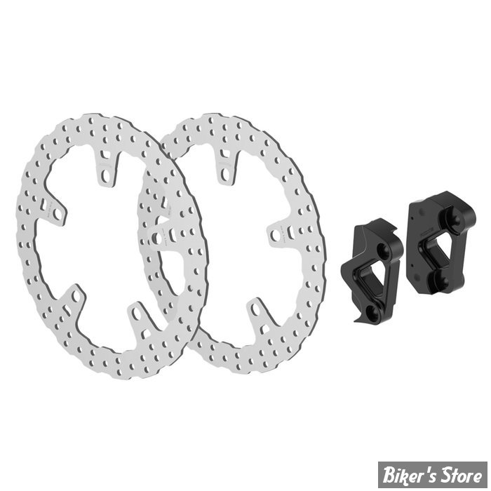 DISQUE AVANT - 14" - OEM 41500158A - RICK'S MOTORCYCLES front Wave brake disc kit 14" - COTÉS GAUCHE ET DROIT - ACIER INOX - 20-K41500158A-355