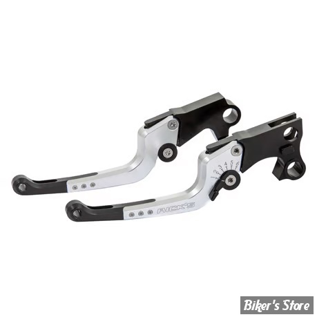 ECLATE L - PIECE N° 06H / 08 - KIT LEVIERS TOURING 14/16 - EMBRAYAGE HYDRAULIQUE - OEM 36700065 - RICK'S - CLAISSC - REGLABLE - NOIR / SILVER - 85-4020006-S